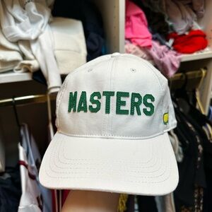 Masters White Cap with Green Logo